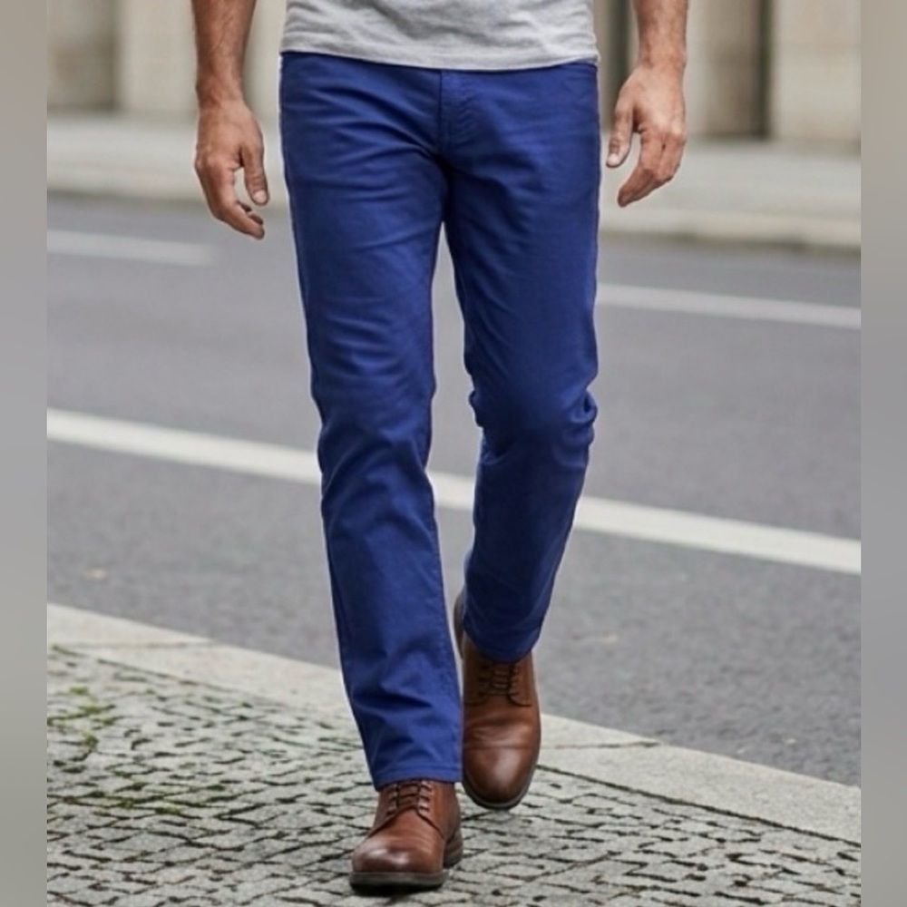 NWT AWAY Men’s Travel “Staple Pant” Blue Modal Stretch - 36” x 32”